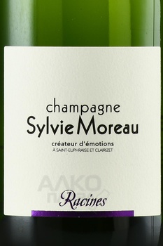 Champagne Sylvie Moreau Racines - шампанское Шампань Сильви Моро Расин 2018 год 0.75 л белое брют