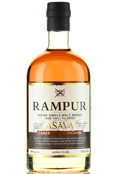 Rampur Asava - виски Рампур Асава 0.7 л в п/у + 2 стакана