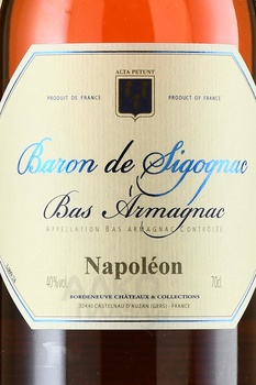 Baron de Sigognac Napoleon - арманьяк Барон де Сигоньяк Наполеон 0.7 л в д/у