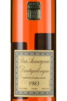Vintage Bas Armagnac Dartigalongue 1983 - арманьяк Винтаж Ба Арманьяк Дартигалон 1983 года 0.5 л в д/у