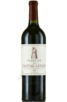 Chateau Latour 1-er Grand Cru Classe AOC Paulliac - вино Шато Латур Премьер Гран Крю Классе AOC Пойяк 2002 год 0.75 л красное сухое