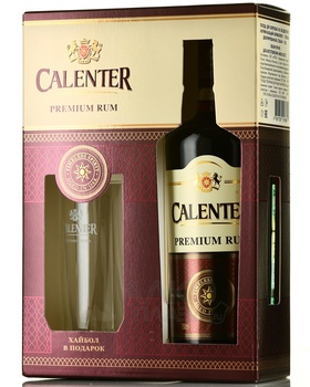 Calenter Premium - ром Калентер Премиум 0.75 л в п/у + бокал