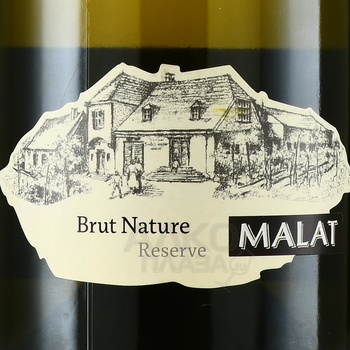 Malat Brut Nature Reserve - вино игристое Малат Брют Натюр Резерв 2016 год 0.75 л белое экстра брют