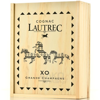 Lautrec Grand Champagne Cognac XO - коньяк Лотрек Гранд Шампань ХО 0.7 л в дер/ящ