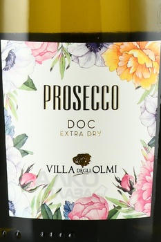 Villa degli Olmi Prosecco Spumante Extra Dry - вино игристое Вилла Дельи Олми Просекко Спумате Экстра Драй 0.75 л белое сухое в п/у