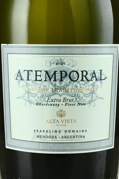 Alta Vista Atemporal Extra Brut - вино игристое Альта Виста Атемпораль Экстра Брют 2021 год 0.75 л белое экстра брют