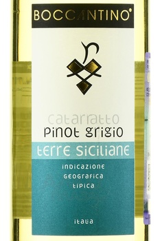 Boccantino Catarratto Pinot Grigio Terre Siciliane - вино Боккантино Катарратто Пино Гриджио Терре Сицилиане 2023 год 0.75 л белое сухое