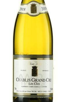 Maison Olivier Chablis Grand Cru Les Clos - вино Мэзон Оливье Шабли Гран Крю Ле Кло 2018 год 0.75 л белое сухое