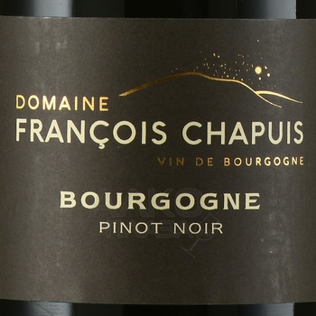 Bourgogne Pinot Noir AOC Domaine Francois Chapuis - вино Бургонь Пино Нуар АОС Домэн Франсуа Шапуи 2021 год 0.75 л красное сухое