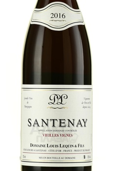 Santenay Vieilles Vignes Domaine Amiot Guy et Fils AOC - вино Сантене Вьей Винь Домэн Луи Лекин э Фис АОС 2016 год 0.75 л красное сухое