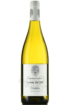 Chablis AOC Domaine Milcent - вино Шабли АОС Домэн Мильсан 2022 год 0.75 л белое сухое