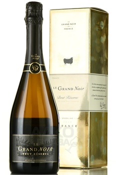 Le Grand Noir Brut Reserve - вино игристое Ле Гран Нуар Брют Резерв 2018 год 0.75 л белое брют в п/у