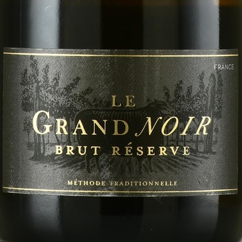 Le Grand Noir Brut Reserve - вино игристое Ле Гран Нуар Брют Резерв 2018 год 0.75 л белое брют в п/у