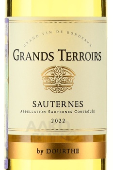 Dourthe Grands Terroirs Sauternes - вино Дурт Гран Терруар Сотерн 2022 год 0.375 л белое сладкое