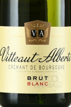 Vitteaut-Alberti Cremant de Bourgogne Blanc Brut - вино игристое Витто Альберти Креман де Бургонь Блан Брют 2020 год 0.375 л белое брют