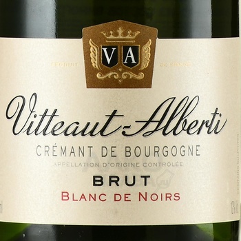 Vitteaut-Alberti Cremant de Bourgogne Blanc de Noirs Brut - вино игристое Витто Альберти Креман де Бургонь Блан де Нуар Брют 2020 год 0.75 л белое брют