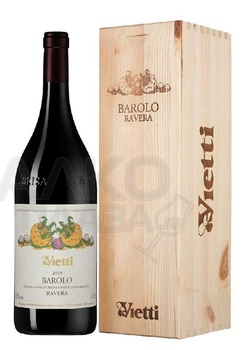Vietti Barolo Ravera - вино Вьетти Бароло Равера в д/у 2019 год 1.5 л красное сухое