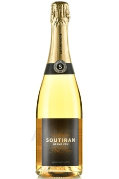 Soutiran Perle Noire Grand Cru Brut - шампанское Сутиран Перль Нуар Гран Крю Брют 2018 год 0.75 л белое брют в п/у