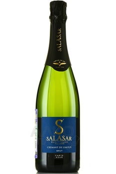 Salasar Carte Azur Cremant de Limoux - вино игристое Салазар Карт Азур Креман де Лиму 2021 год 0.75 л белое брют