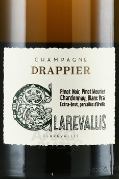 Champagne Drappier Clarevallis - шампанское Клареваллис Драпье 2018 год 0.75 л белое брют