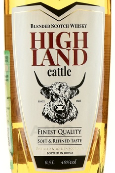 Highland Cattle - виски купажированный Хайлэнд Кэттл 0.5 л