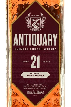 Antiquary 21 Year Old Port Casks - виски Антиквари 21 год Порт Каск 0.7 л в п/у