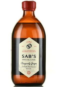 SAB’S Special Cask Bourbon Cask Finish - водка САБ’С Спешиал Каск Бурбон Каск Финиш 0.5 л