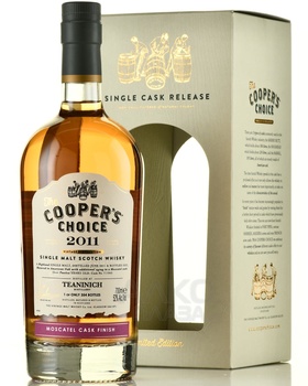 The Cooper’s Choice Teaninich Moscatel Single Malt Scotch Whisky - виски Зе Куперс Чойс Тининич Москатель Сингл Молт Скоч Виски 0.7 л в п/у