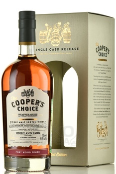 The Cooper’s Choice Highland Park Port Single Malt Scotch Whisky - виски Зе Куперс Чойс Хайленд Парк Порт Сингл Молт Скоч Виски 0.7 л в п/у