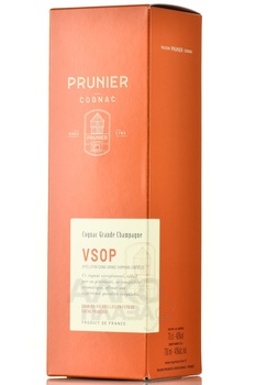 Prunier VSOP Grande Champagne - коньяк Прунье ВСОП Гранд Шампань 0.7 л в п/у