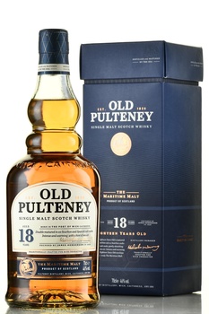 Old Pulteney 18 years old gift box - виски Олд Пултени 18 лет 0.7 л п/у