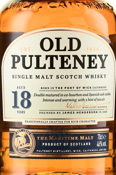 Old Pulteney 18 years old gift box - виски Олд Пултени 18 лет 0.7 л п/у