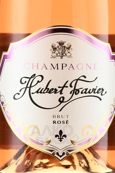 Champagne Hubert Favier Brut Rose - шампанское Шампань Юбер Фавье Брют Розе 2020 год 0.75 л брют розовое