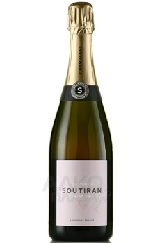 Soutiran Grand Cru Brut Rose - шампанское Шампань Сутиран Гран Крю Брют Розе 2020 год 0.75 л брют розовое