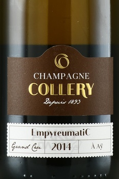 Collery Empyreumatic Grand Cru A Ay - шампанское Коллери АмпюроматиК Гранд Крю а Аи 2014 год 0.75 л белое брют в п/у