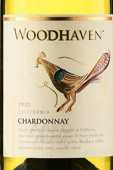 Woodhaven Chardonnay - вино Вудхэвен Шардоне 2022 год 0.75 л белое полусухое