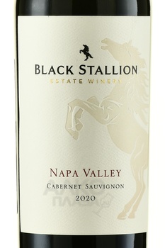 Black Stallion Cabernet Sauvignon - американское вино Блэк Стэллион Каберне Совиньон 0.75 л