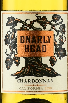 Gnarly Head Chardonnay - вино Ноули Хэд Шардоне 2020 год 0.75 л белое сухое