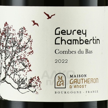 Maison Gautheron d’Anost Gevrey-Chambertin Combes du Bas - вино Жевре-Шамбертен Мезон Готерон Д’Ано Комб дю Ба 2022 год 0.75 л красное сухое