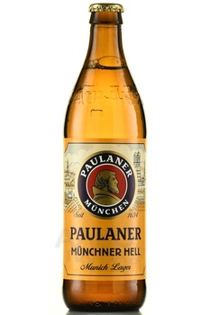 Paulaner Munchner Hell - пиво Пауланер Мюнчнер Хелл 0.5 л светлое фильтрованное