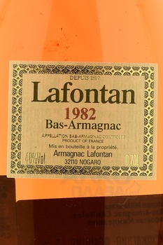 Lafontan Millesime 1982 - арманьяк Лафонтан Миллезим 1982 года 0.7 л