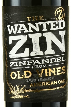 The Wanted Zin Zinfandel - вино Зе Вонтед Зин Зинфандаль 0.75 л красное полусухое