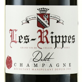 Champagne Delot Les Rippes - шампанское Шампань Дело Ле Рип 2021 год 0.75 л белое экстра брют