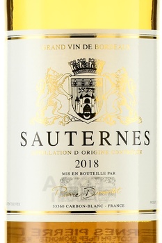 Pierre Dumontet Sauternes - вино Сотерн Пьер Дюмонте 2018 год 0.75 л белое сладкое