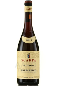 Scarpa Barbaresco Tettineive - вино Барбареско Теттиневе 2019 год 0.75 л красное сухое