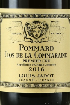 Pommard Premier Cru AOC Clos De La Commaraine Maison Louis Jadot - вино Помар Премье Крю АОС Кло де ла Комарэн Мэзон Луи Жадо 2016 год 0.75 л красное сухое