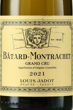 Batard Montrachet Grand Cru AOC Maison Louis Jadot - вино Батар-Монраше Гран Крю АОС Мэзон Луи Жадо 2021 год 0.75 л белое сухое