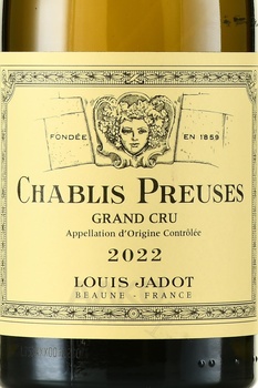 Chablis Grand Cru AOC Preuses Maison Louis Jadot - вино Шабли Гран Крю АОС Прёз Мэзон Луи Жадо 2022 год 0.75 л белое сухое