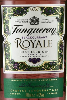 Tanqueray Blackcurrant Royale - джин Танкерей Королевская Чёрная Смородина 0.7 л