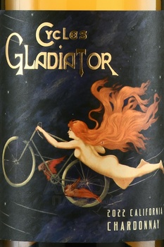 Cycles Gladiator Chardonnay - вино Сайклс Гладиатор Шардоне 2022 год 0.75 л белое сухое